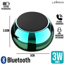 Mini Caixa de Som Bluetooth LES-M3XC Lehmox - Azul Claro